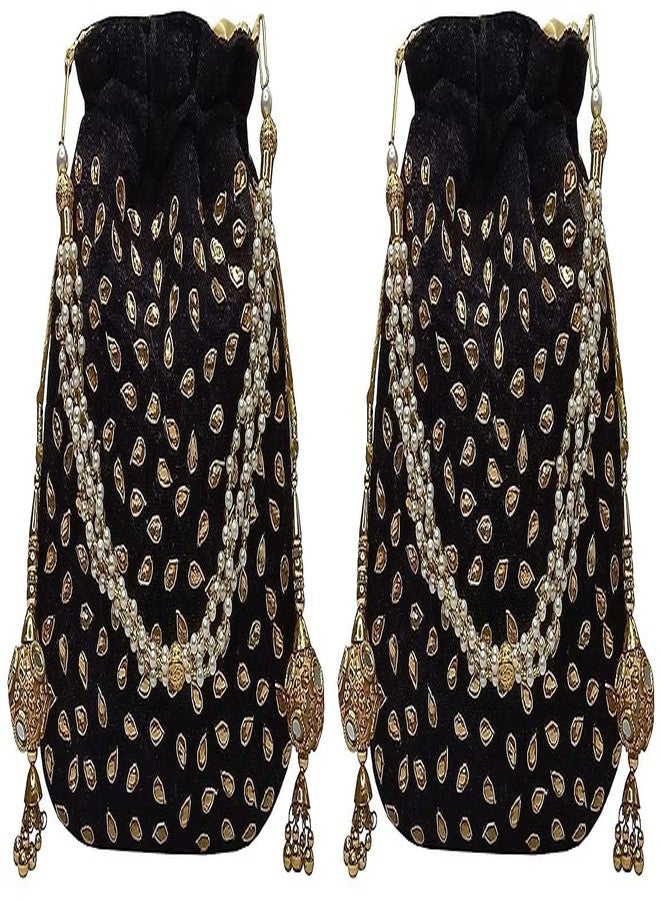 حقيبة بوتلي سوداء من دوقة للنساء بتصميم تيلاك ناج (عبوة من قطعتين)